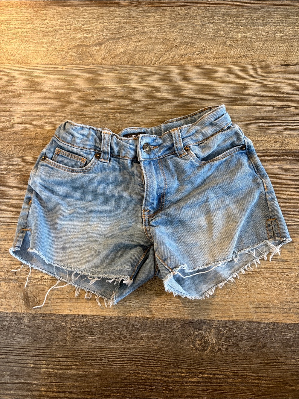 Hudson Jeans Light Blue Denim Cutoff Shorts - Kids